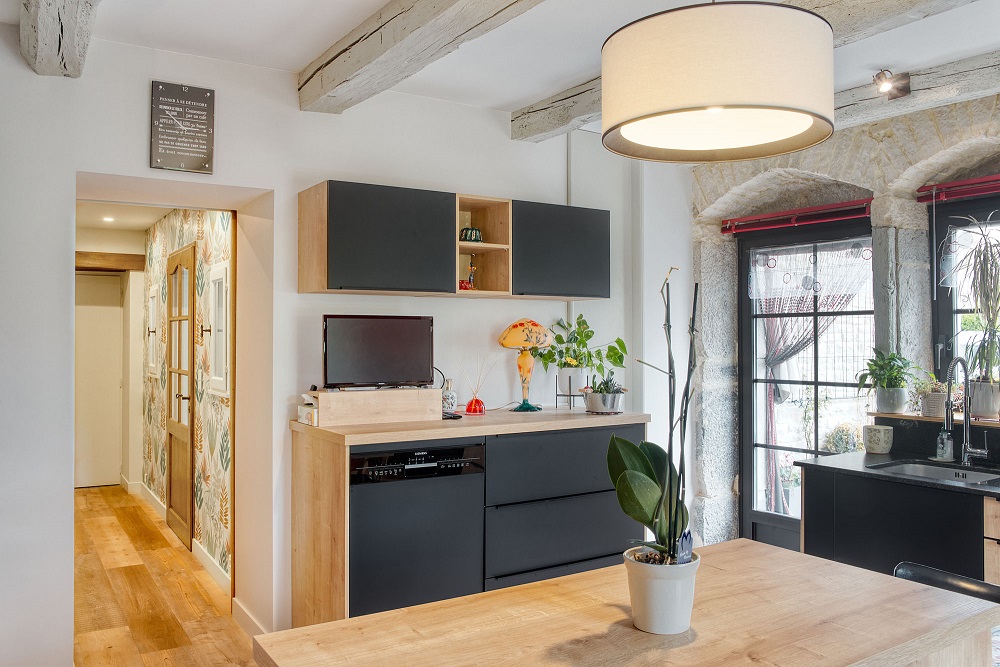intérieur cuisine noir