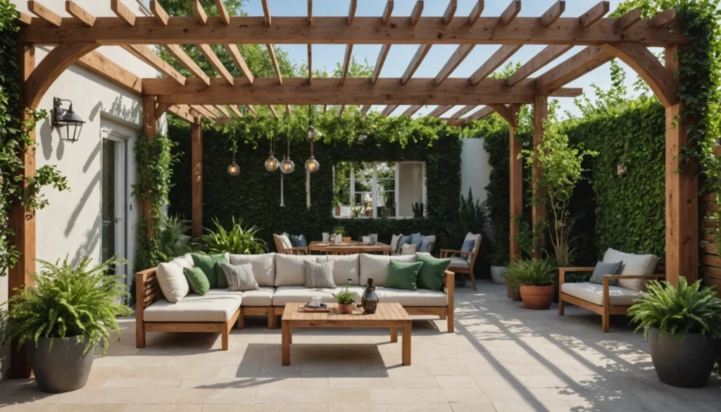 pergola terrasse bois