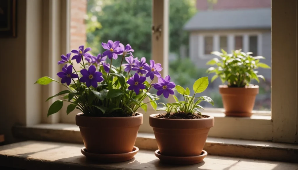 petite fleur violette au printemps