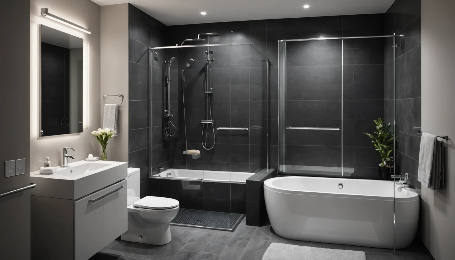 baignoire-douche pour petite salle de bain