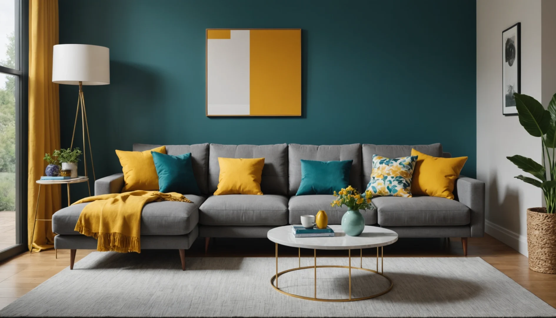 couleur de mur pour un canapé gris