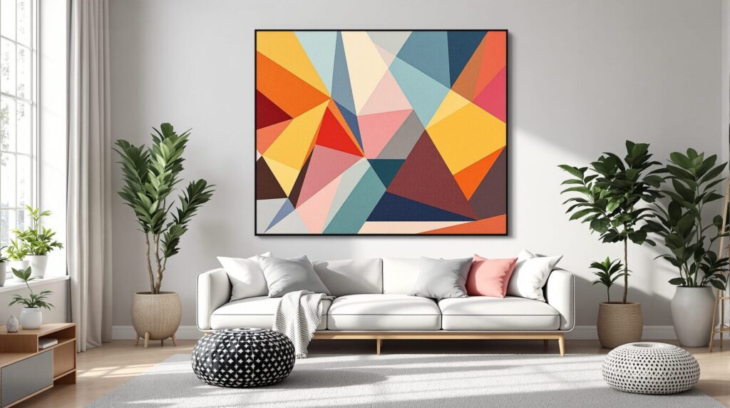 peinture géométrique triangle