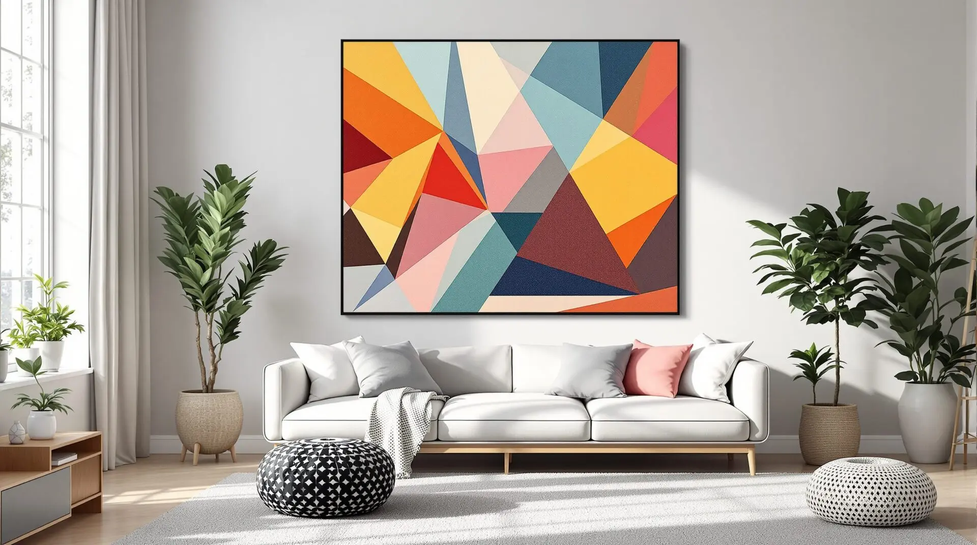 Peinture géométrique triangle : les 12 inspirations tendance pour vos murs