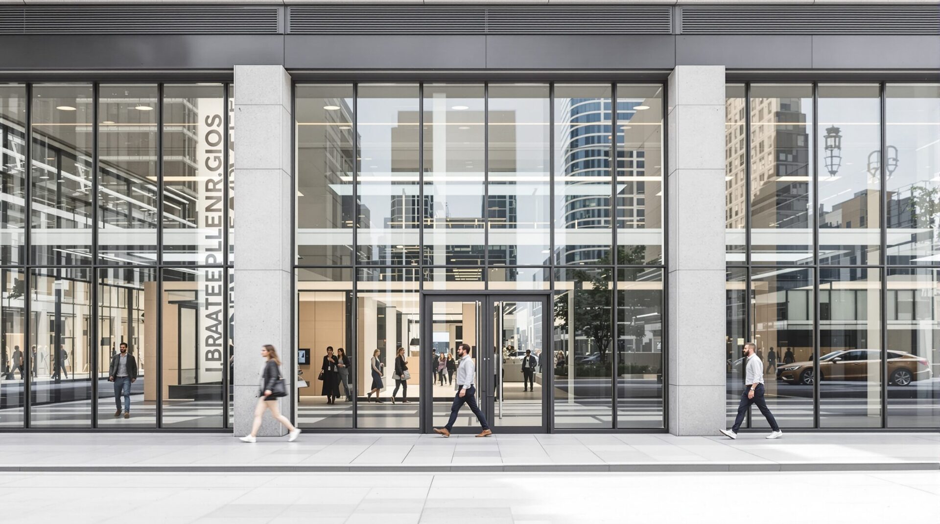 vitre teinté batiment