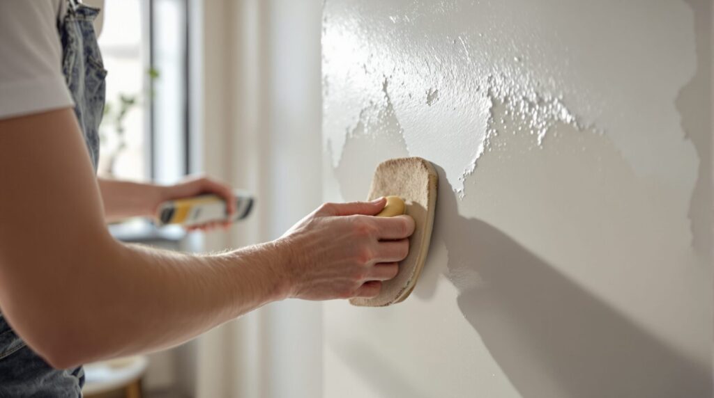 réparer peinture écaillée mur
