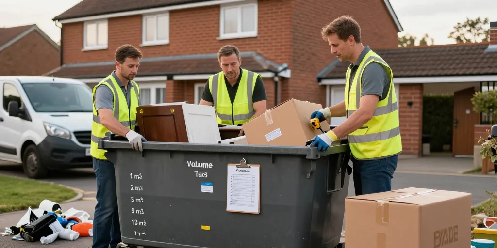 Prix location benne pour vider maison : les 8 tarifs selon le volume