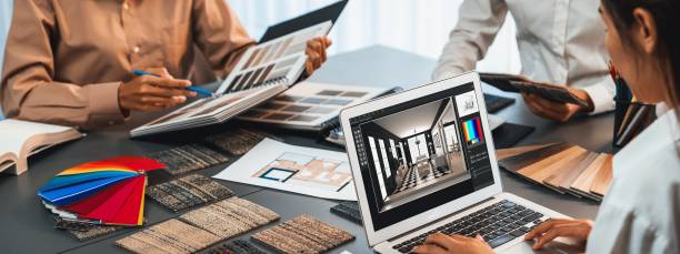 architecte d'intérieur conception design salon maison matériaux haut de gamme
