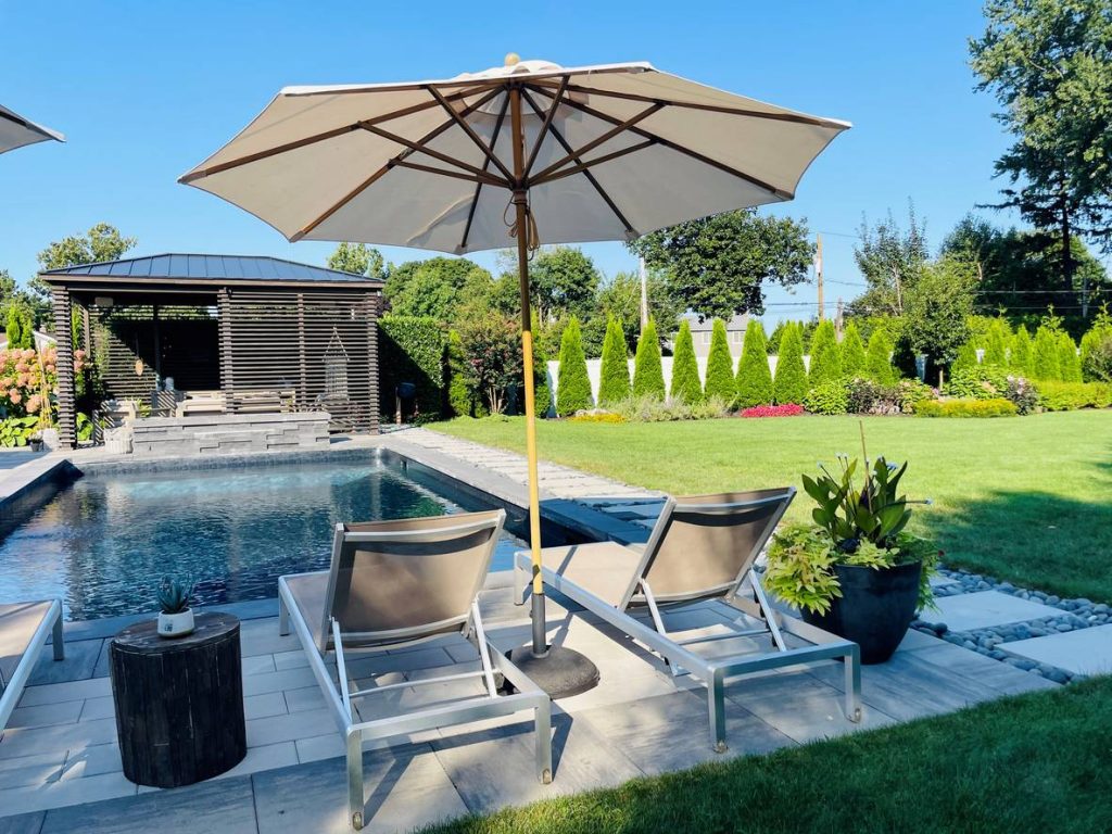 pied de parasol terrasse jardin 