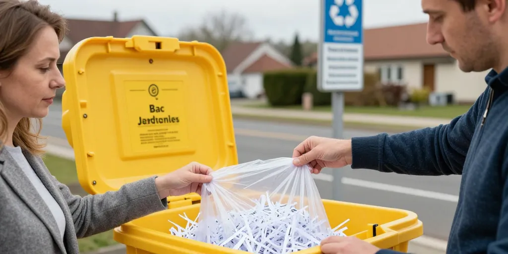 Papier déchiqueté recyclage : le papier broyé va-t-il dans le bac jaune ?